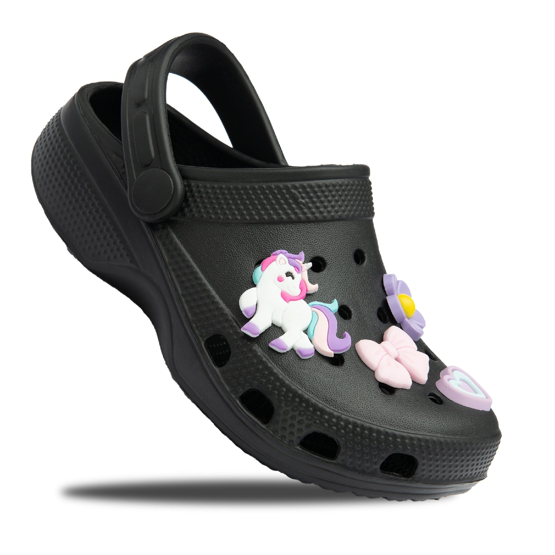 NorthSole Girls Clogs Childrens Sandals with Removable Charms Kids Beach Pool Shoes - My Little Legends