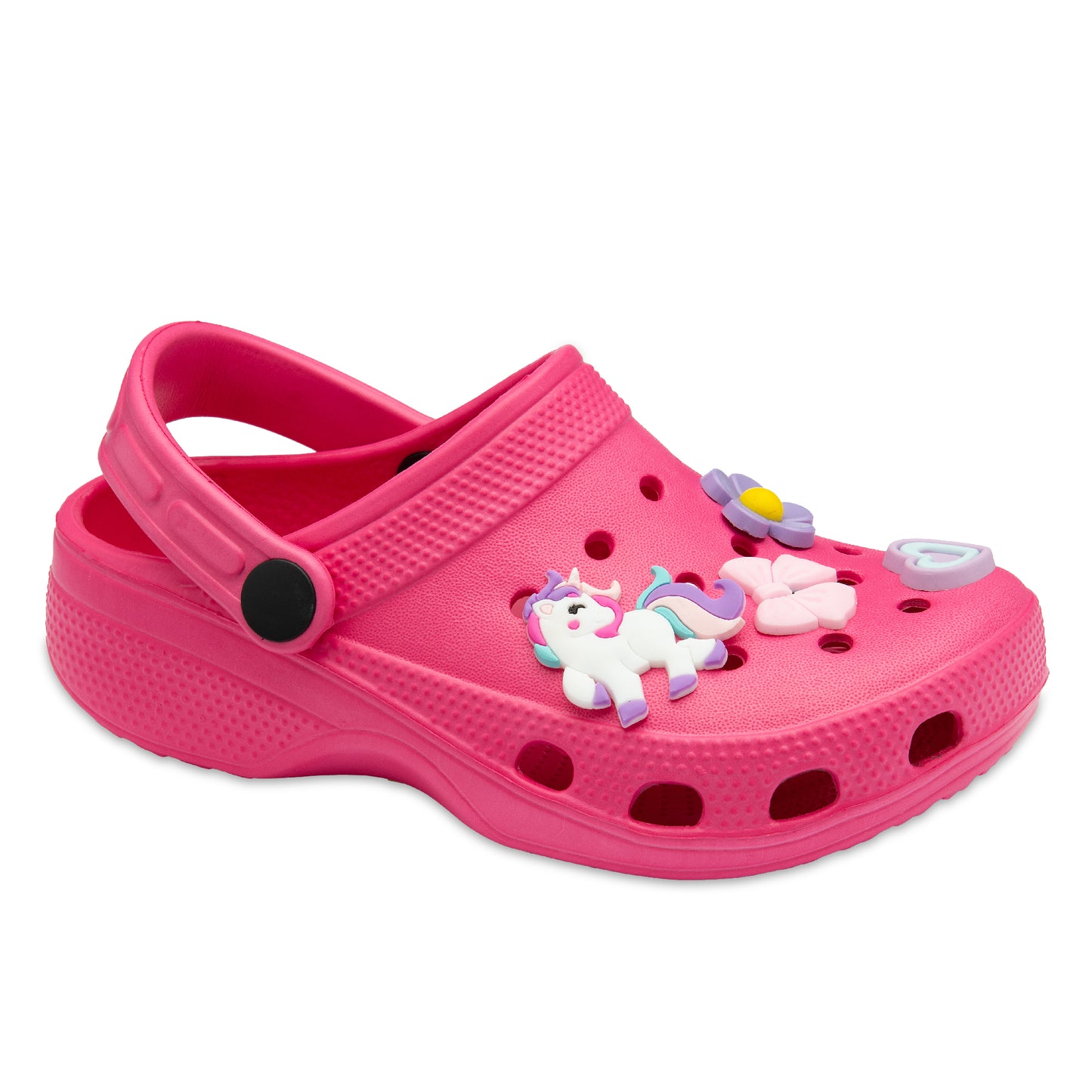 NorthSole Girls Clogs Childrens Sandals with Removable Charms Kids Beach Pool Shoes - My Little Legends