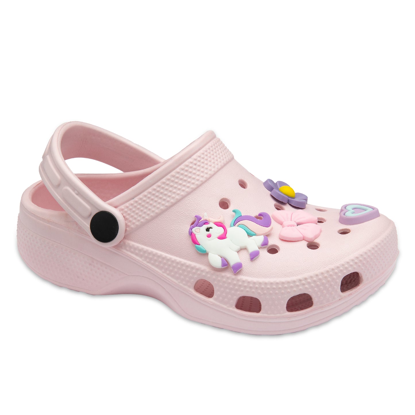 NorthSole Girls Clogs Childrens Sandals with Removable Charms Kids Beach Pool Shoes - My Little Legends