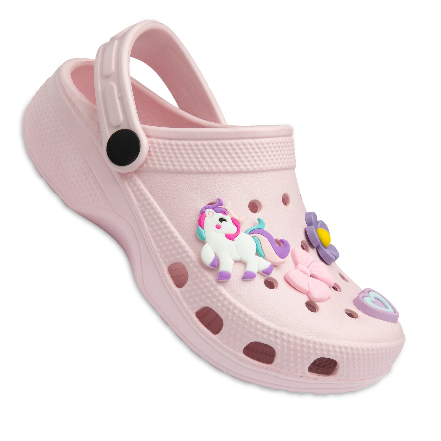 NorthSole Girls Clogs Childrens Sandals with Removable Charms Kids Beach Pool Shoes - My Little Legends