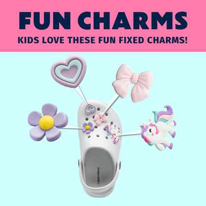 NorthSole Girls Clogs Childrens Sandals with Removable Charms Kids Beach Pool Shoes - My Little Legends