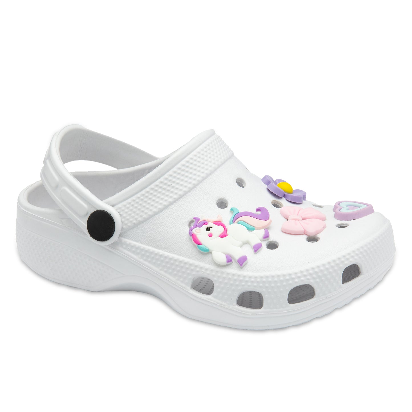NorthSole Girls Clogs Childrens Sandals with Removable Charms Kids Beach Pool Shoes - My Little Legends
