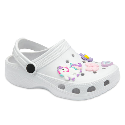 NorthSole Girls Clogs Childrens Sandals with Removable Charms Kids Beach Pool Shoes - My Little Legends