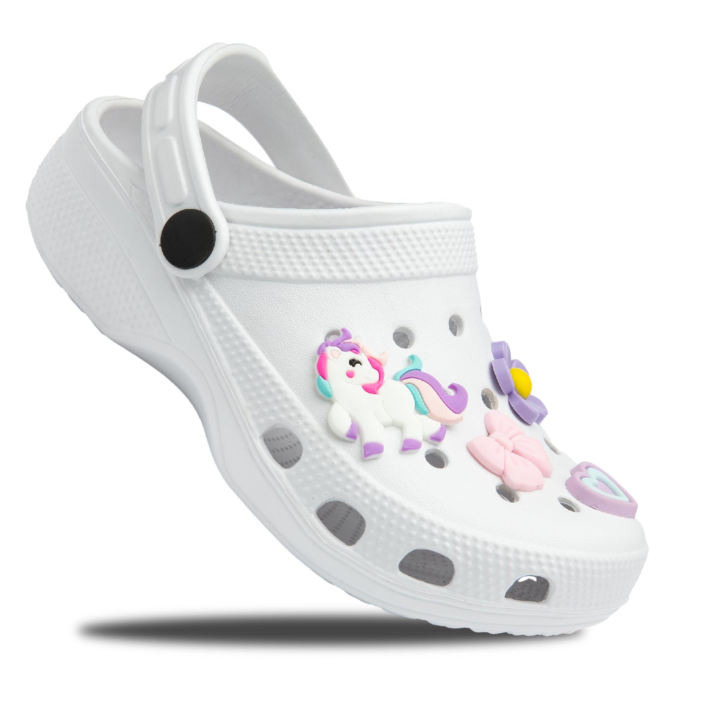 NorthSole Girls Clogs Childrens Sandals with Removable Charms Kids Beach Pool Shoes - My Little Legends