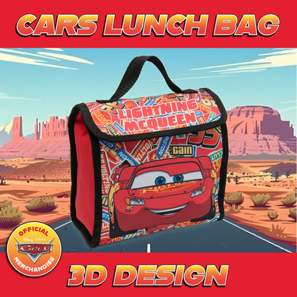 Disney Cars Kids Lunch Bag Lightning McQueen Boys Childrens Thermal Insulated School Nursery Lunchbag - My Little Legends