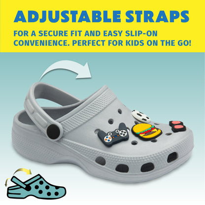 NorthSole Boys Clogs Childrens Sandals with Removable Charms Kids Beach Pool Shoes - My Little Legends