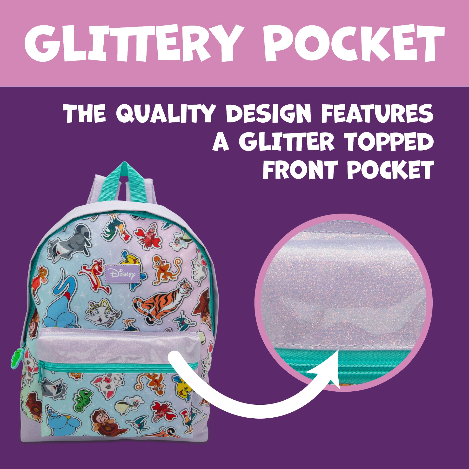 Disney Girls Backpack Kids School Bag Nursery Children’s Rucksack Lunch Book Bag Featuring Sidekick Characters - My Little Legends