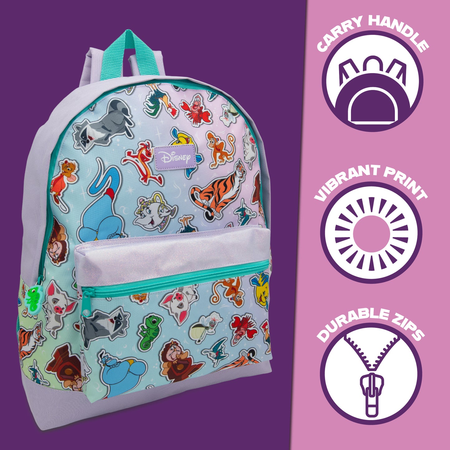 Disney Girls Backpack Kids School Bag Nursery Children’s Rucksack Lunch Book Bag Featuring Sidekick Characters - My Little Legends