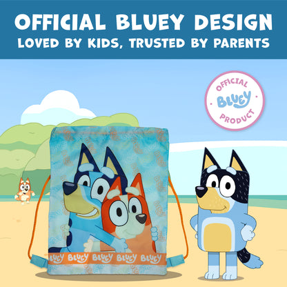 Bluey Drawstring Bag Kids PE Kit Gym Swim Sack Boys & Girls Childrens School Trainer School Backpack - My Little Legends