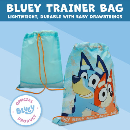 Bluey Drawstring Bag Kids PE Kit Gym Swim Sack Boys & Girls Childrens School Trainer School Backpack - My Little Legends