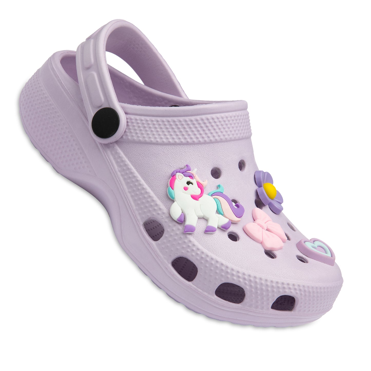 NorthSole Girls Clogs Childrens Sandals with Removable Charms Kids Beach Pool Shoes - My Little Legends