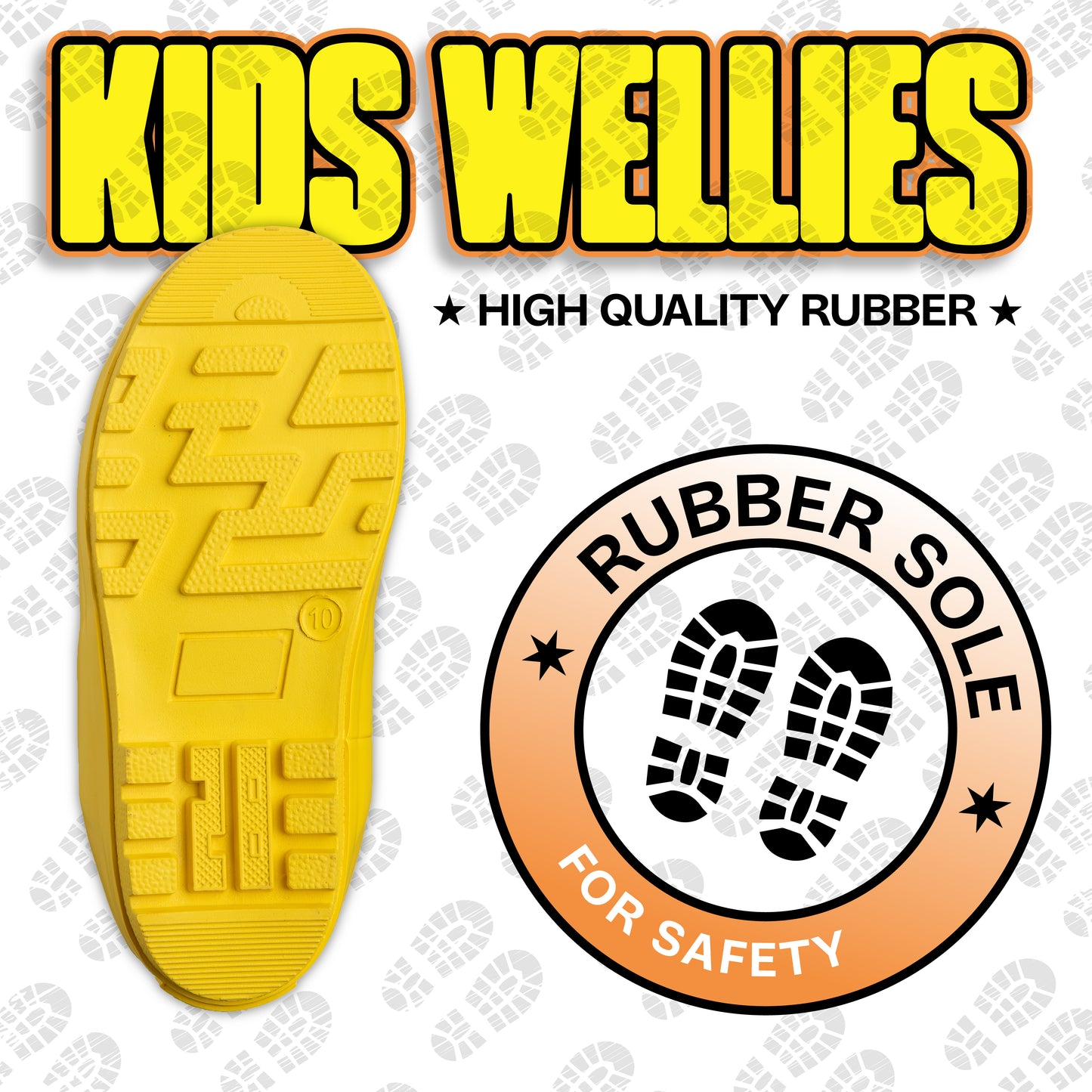 NorthSole Kids Wellies Boys & Girls Rubber Wellington Boots Childrens Welly Sizes 9-2 - My Little Legends
