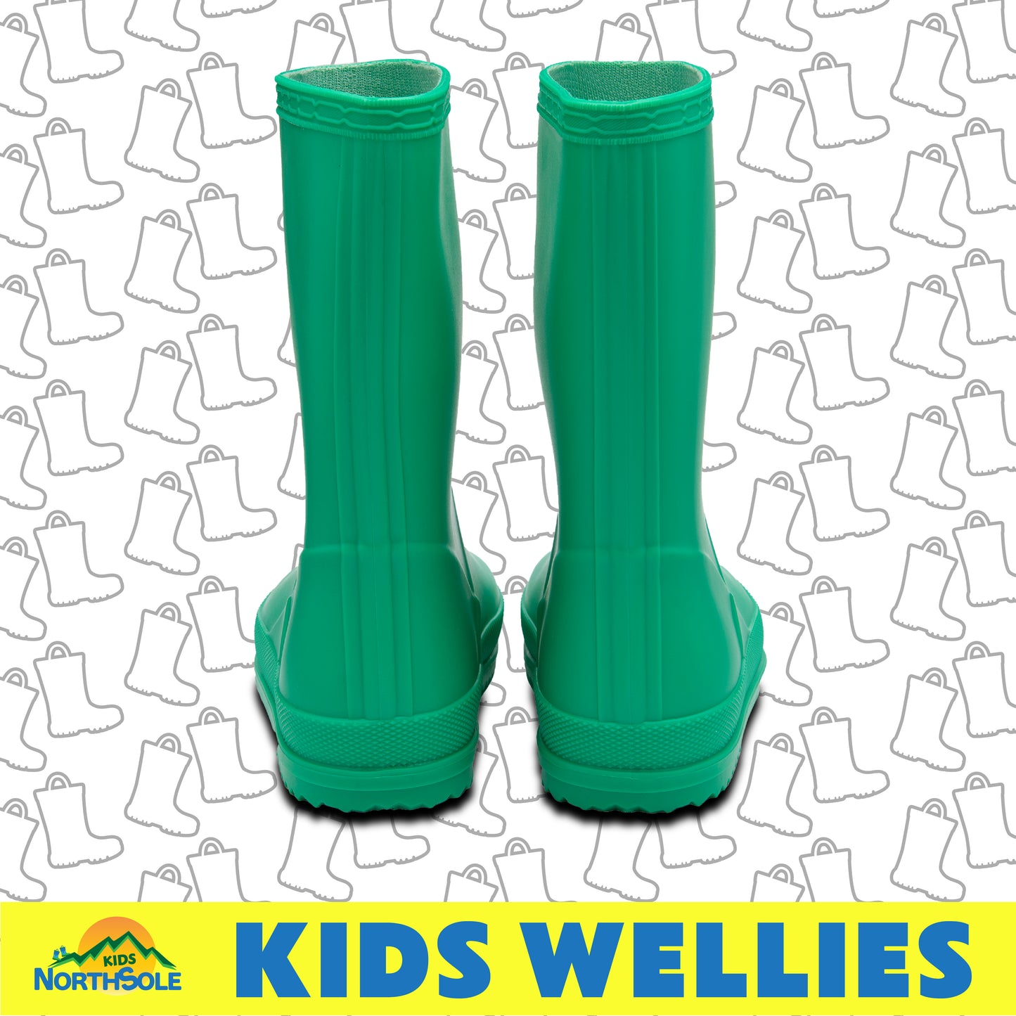 NorthSole Kids Wellies Boys & Girls Wellington Boots Childrens Toddler Welly Sizes 6-2 - My Little Legends