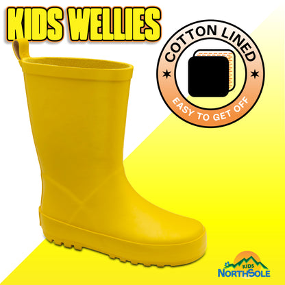NorthSole Kids Wellies Boys & Girls Rubber Wellington Boots Childrens Welly Sizes 9-2 - My Little Legends