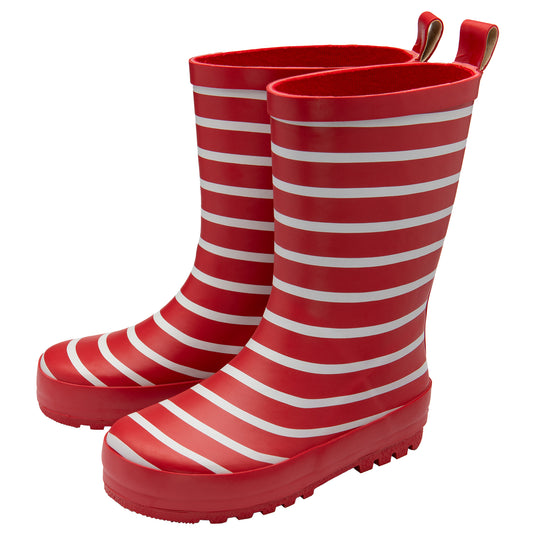 NorthSole Kids Wellies Striped Rubber Wellington Boots Boys & Girls Childrens Welly Sizes 9-2 - My Little Legends