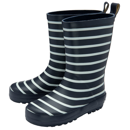 NorthSole Kids Wellies Striped Rubber Wellington Boots Boys & Girls Childrens Welly Sizes 9-2 - My Little Legends