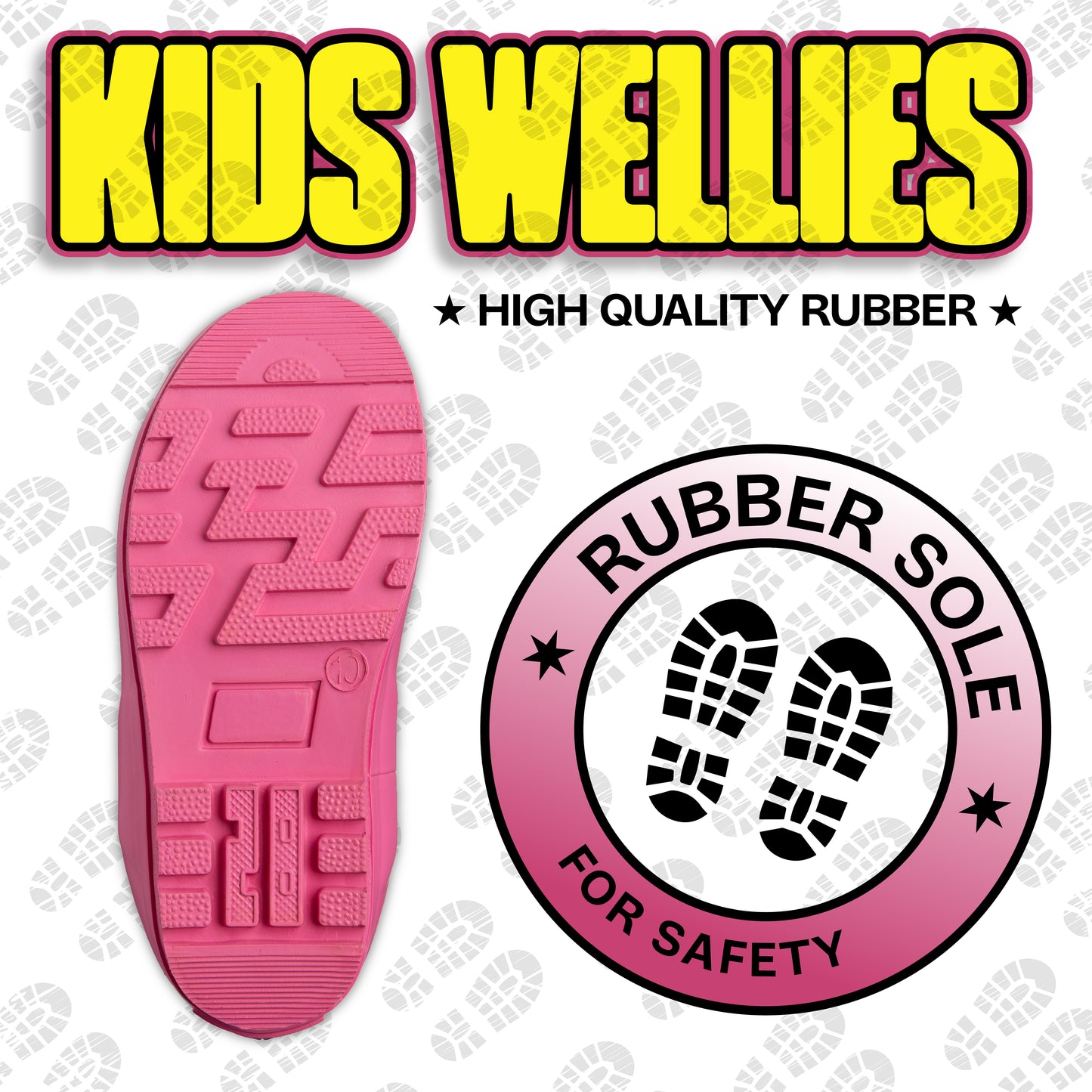 NorthSole Kids Wellies Boys & Girls Rubber Wellington Boots Childrens Welly Sizes 9-2 - My Little Legends