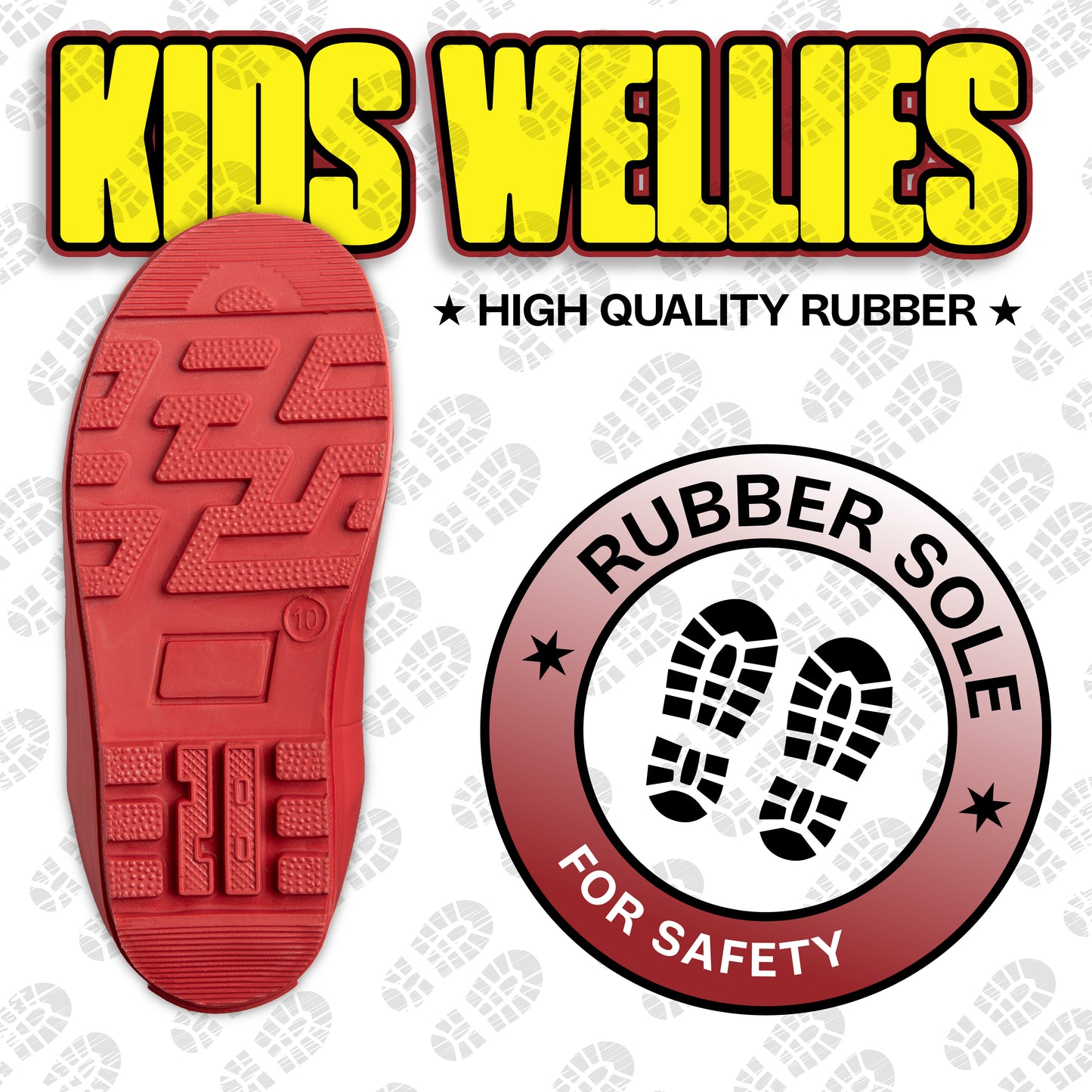 NorthSole Kids Wellies Boys & Girls Rubber Wellington Boots Childrens Welly Sizes 9-2 - My Little Legends