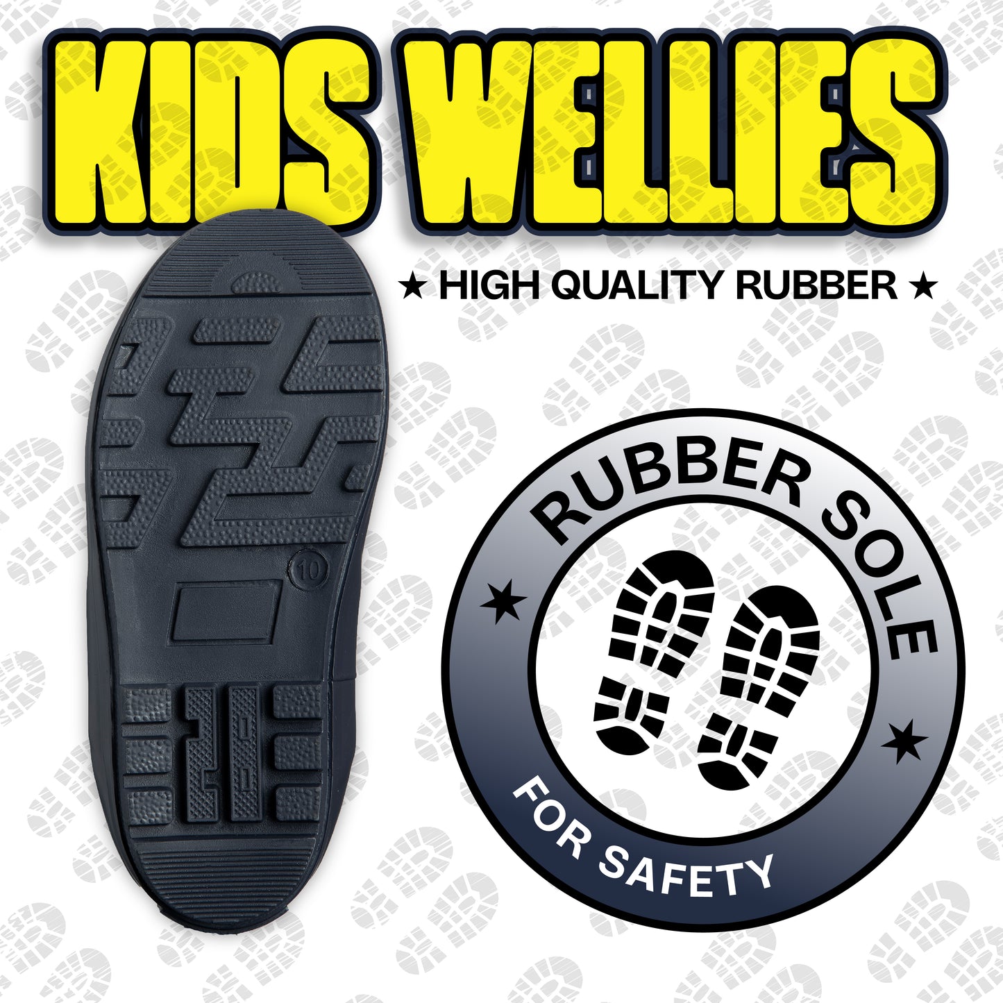 NorthSole Kids Wellies Boys & Girls Rubber Wellington Boots Childrens Welly Sizes 9-2 - My Little Legends