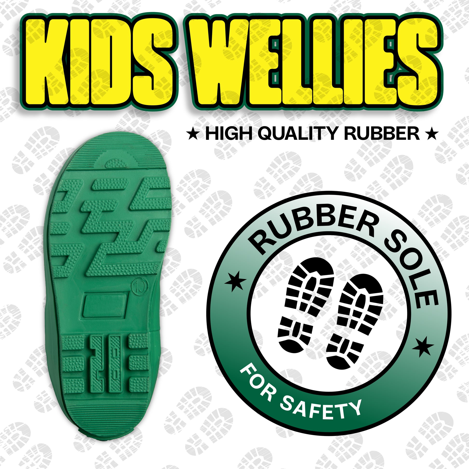 NorthSole Kids Wellies Boys & Girls Rubber Wellington Boots Childrens Welly Sizes 9-2 - My Little Legends