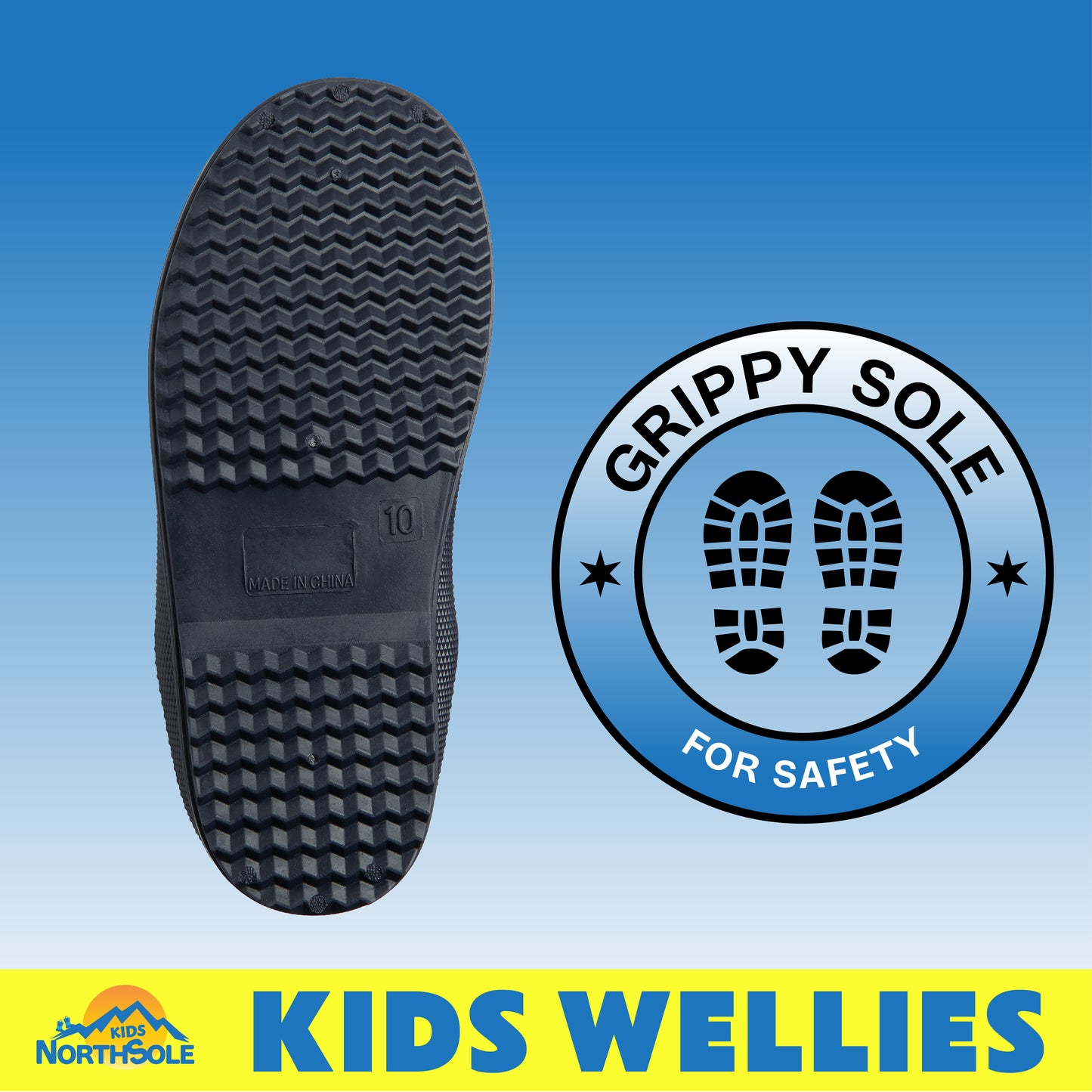 NorthSole Kids Wellies Boys & Girls Wellington Boots Childrens Toddler Welly Sizes 6-2 - My Little Legends