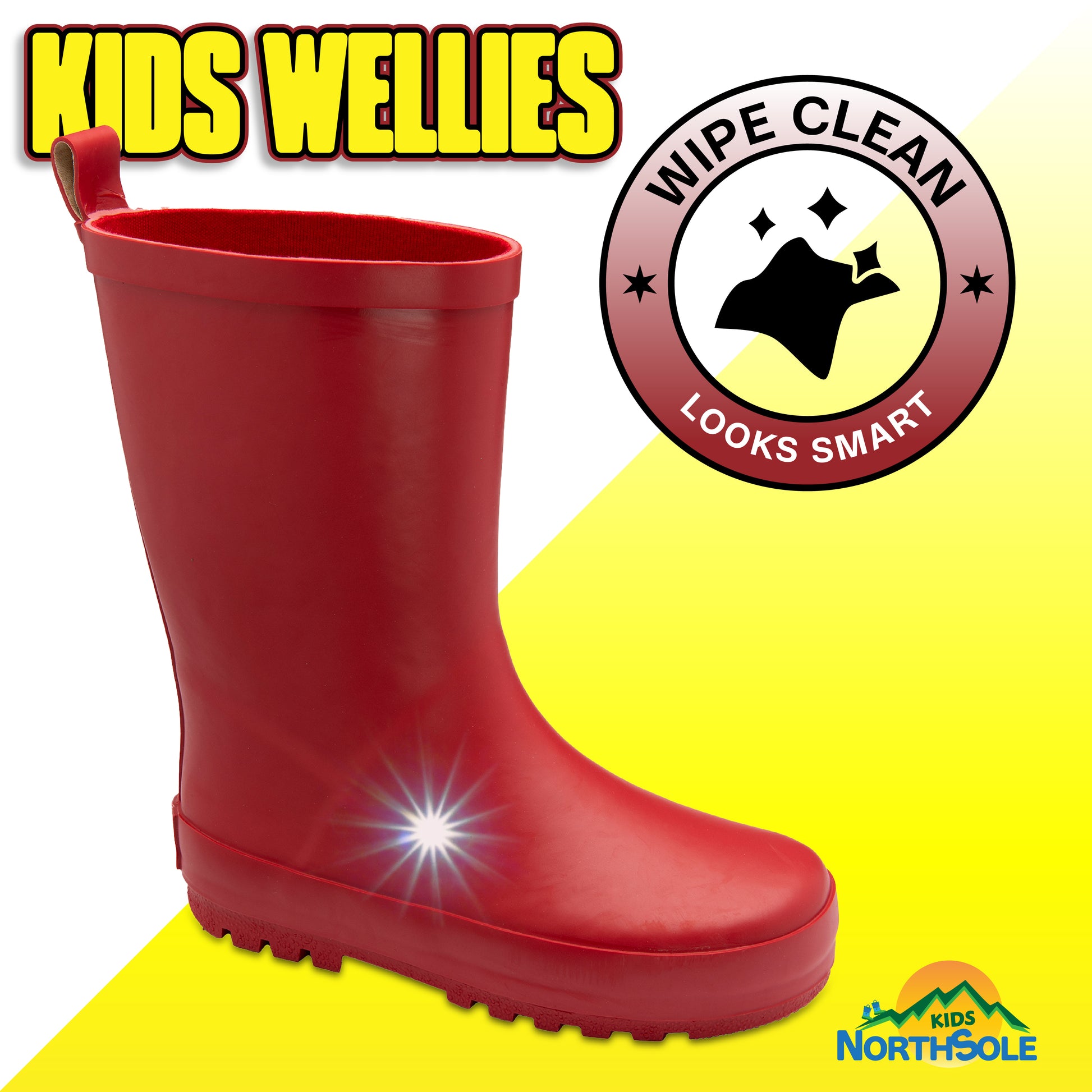NorthSole Kids Wellies Boys & Girls Rubber Wellington Boots Childrens Welly Sizes 9-2 - My Little Legends