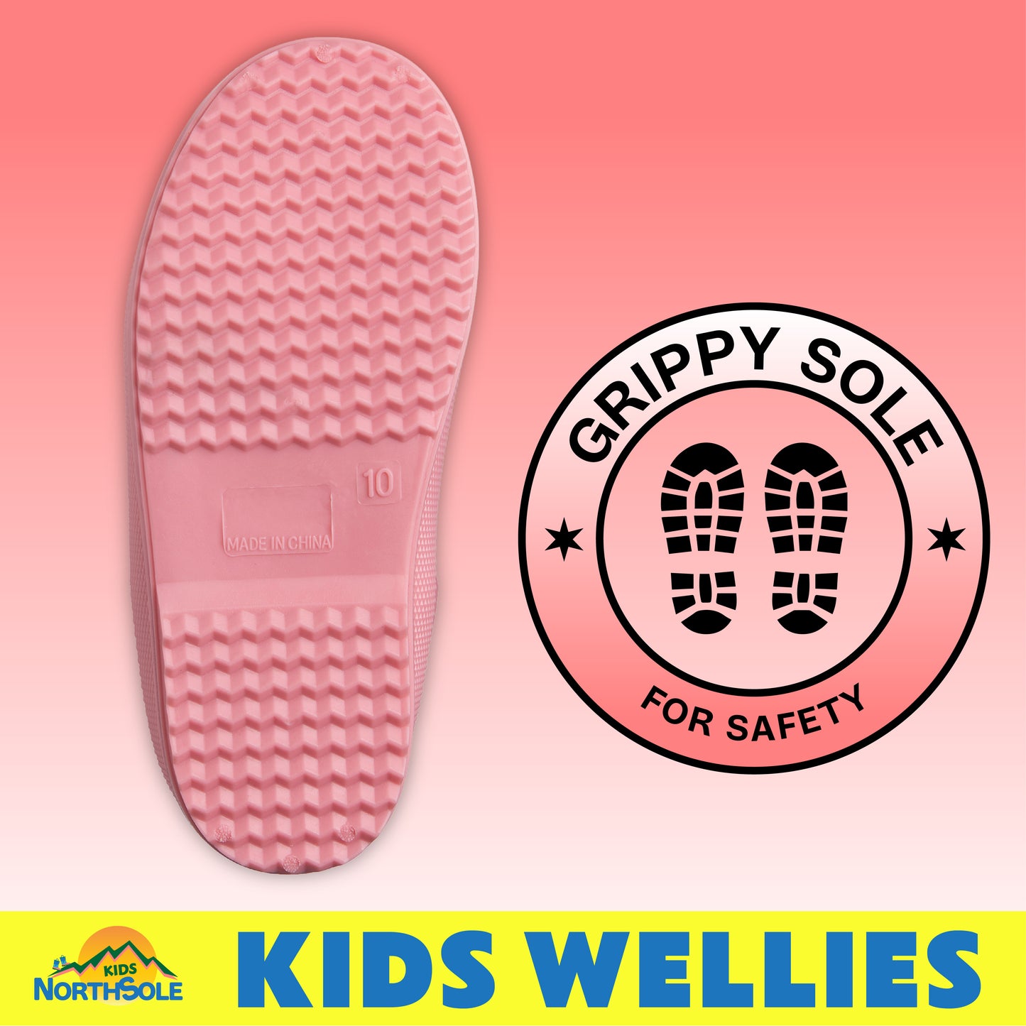 NorthSole Kids Wellies Boys & Girls Wellington Boots Childrens Toddler Welly Sizes 6-2 - My Little Legends