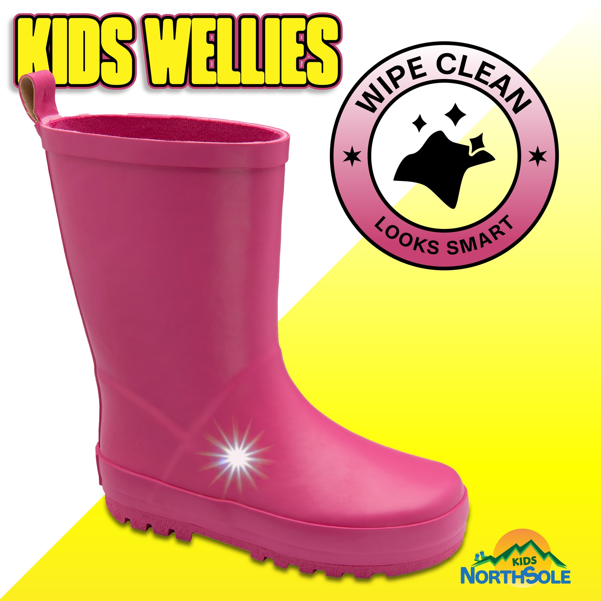 NorthSole Kids Wellies Boys & Girls Rubber Wellington Boots Childrens Welly Sizes 9-2 - My Little Legends