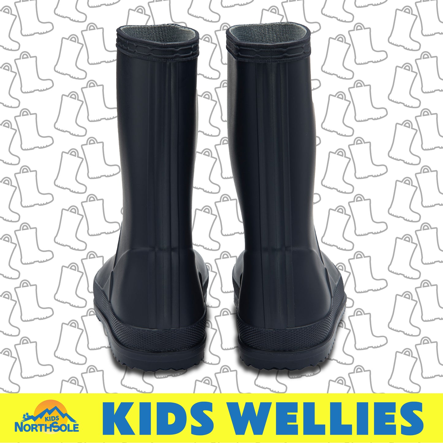 NorthSole Kids Wellies Boys & Girls Wellington Boots Childrens Toddler Welly Sizes 6-2 - My Little Legends