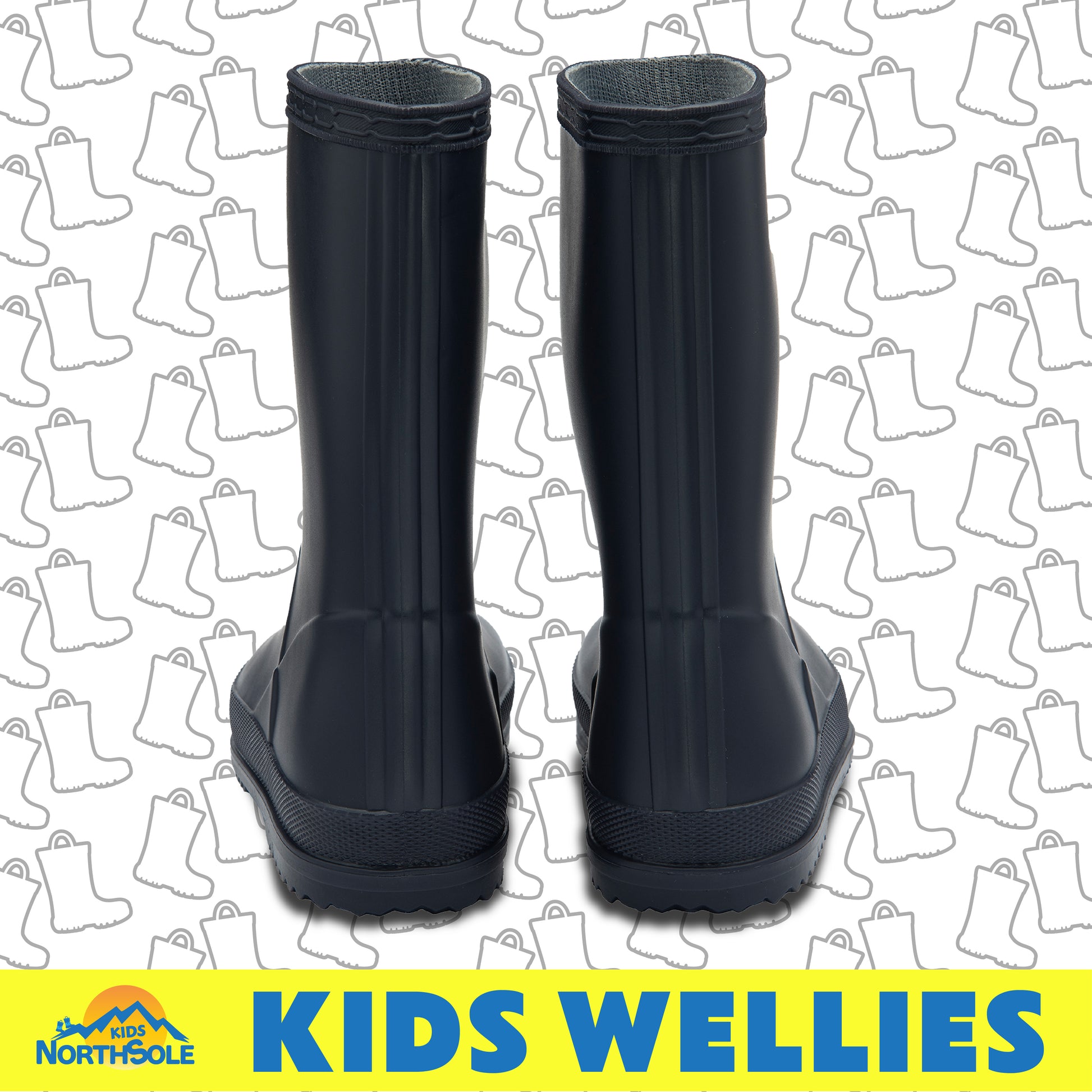 NorthSole Kids Wellies Boys & Girls Wellington Boots Childrens Toddler Welly Sizes 6-2 - My Little Legends