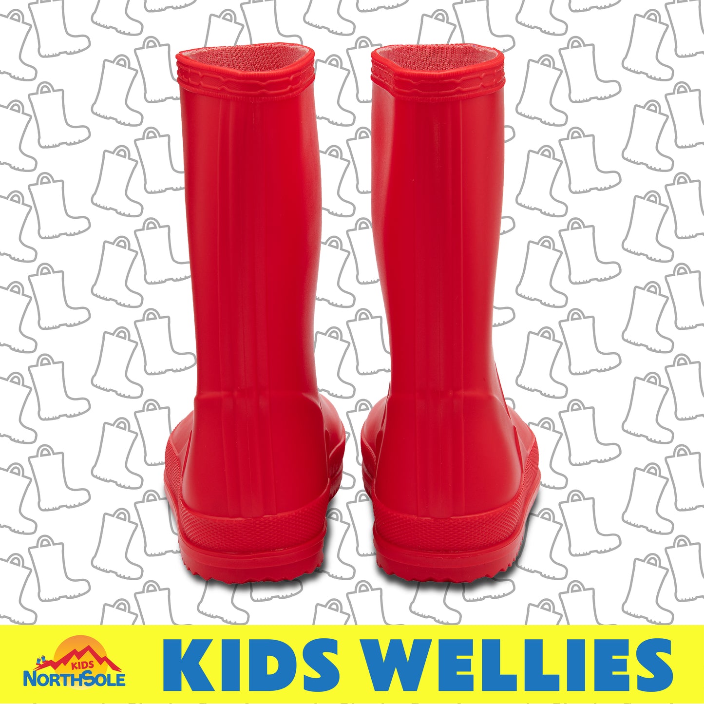 NorthSole Kids Wellies Boys & Girls Wellington Boots Childrens Toddler Welly Sizes 6-2 - My Little Legends