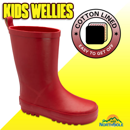 NorthSole Kids Wellies Boys & Girls Rubber Wellington Boots Childrens Welly Sizes 9-2 - My Little Legends