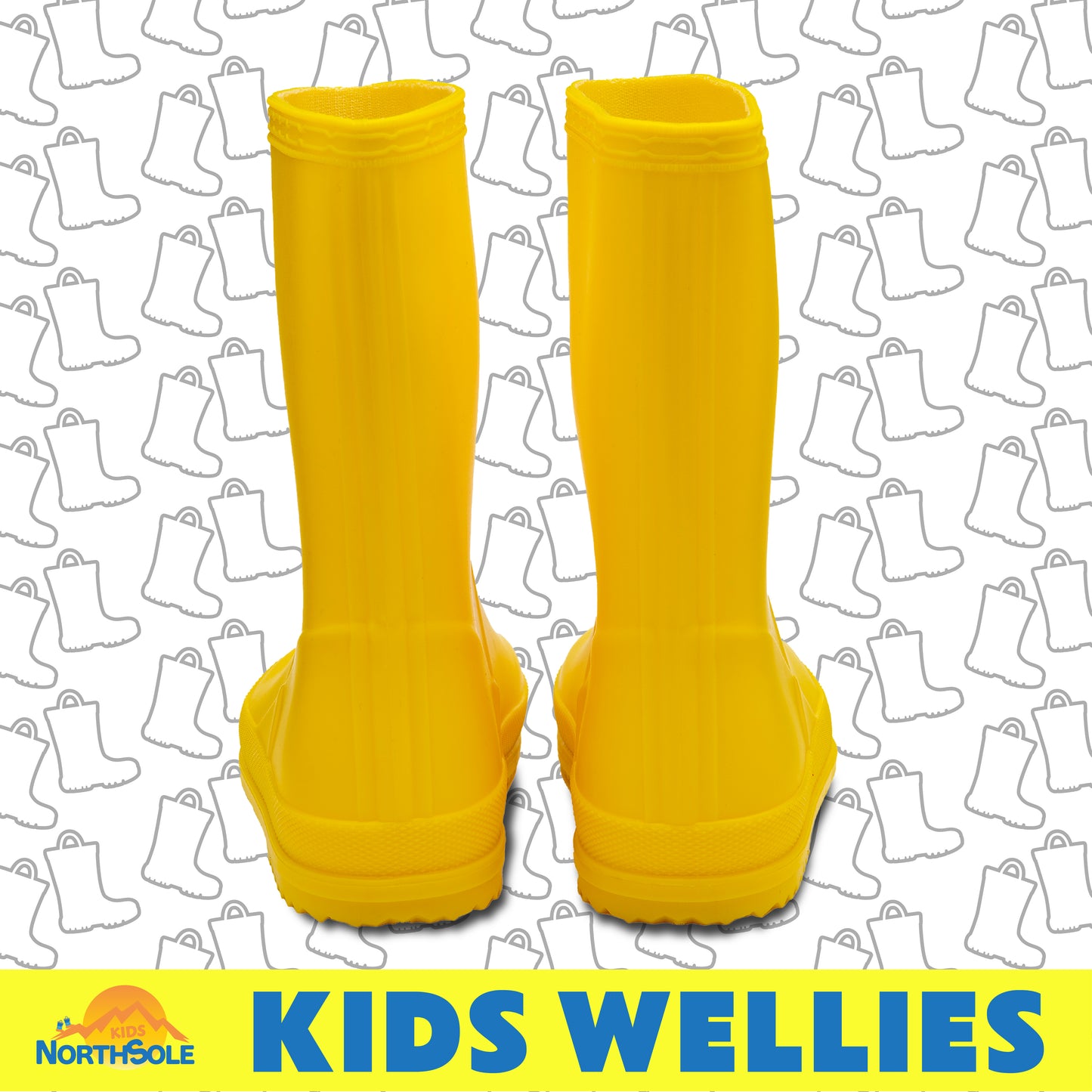NorthSole Kids Wellies Boys & Girls Wellington Boots Childrens Toddler Welly Sizes 6-2 - My Little Legends