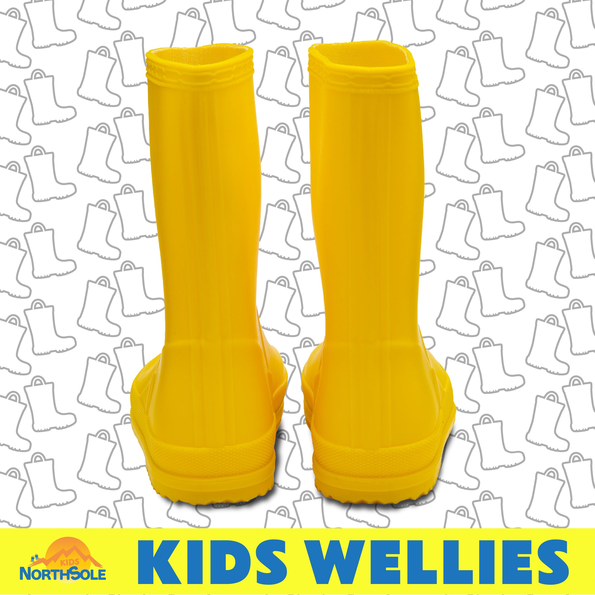 NorthSole Kids Wellies Boys & Girls Wellington Boots Childrens Toddler Welly Sizes 6-2 - My Little Legends