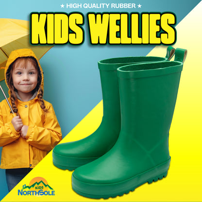 NorthSole Kids Wellies Boys & Girls Rubber Wellington Boots Childrens Welly Sizes 9-2 - My Little Legends