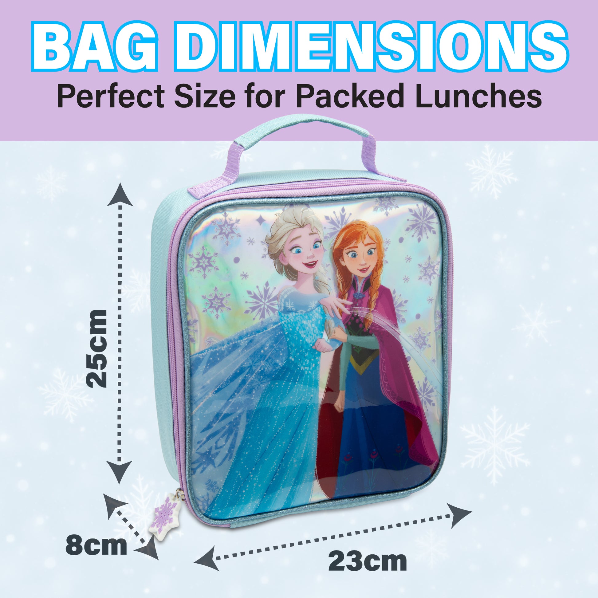 Disney Frozen Kids Lunch Bag Elsa & Anna Girls Childrens Thermal Insulated Nursery School Lunchbag - My Little Legends