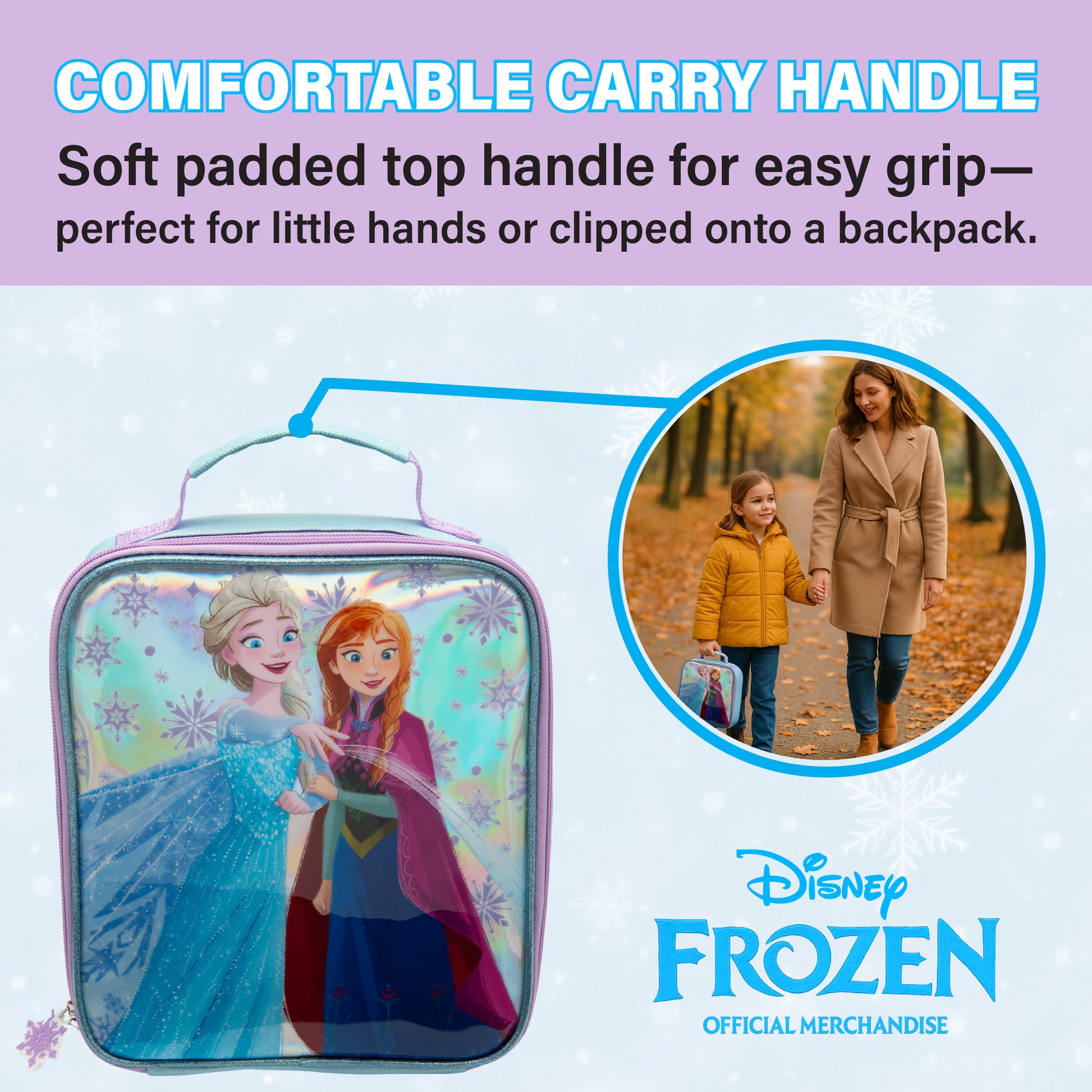 Disney Frozen Kids Lunch Bag Elsa & Anna Girls Childrens Thermal Insulated Nursery School Lunchbag - My Little Legends