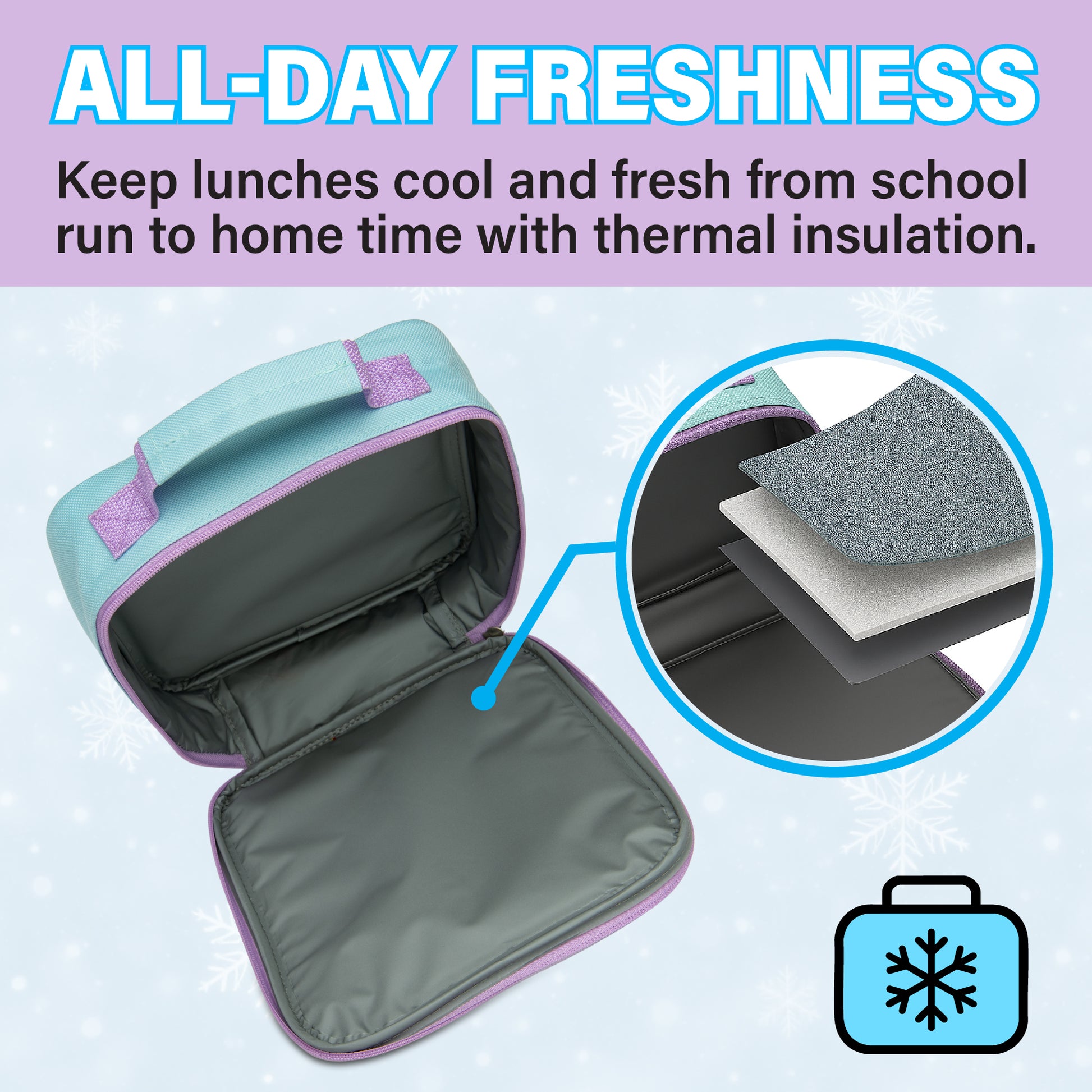 Disney Frozen Kids Lunch Bag Elsa & Anna Girls Childrens Thermal Insulated Nursery School Lunchbag - My Little Legends