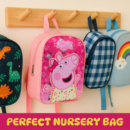 Peppa Pig Kids Backpack Preschool Bag Toddlers Girls Mini Nursery Rucksack - Ages 1-3 years - Pink - My Little Legends