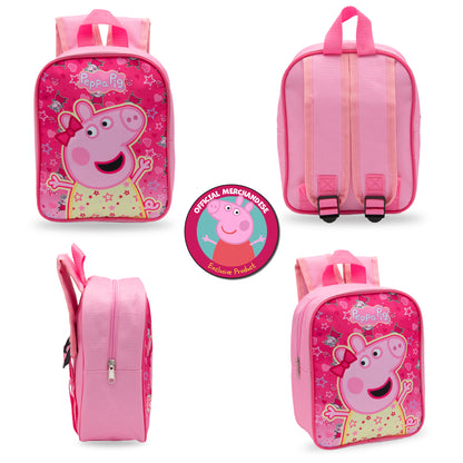 Peppa Pig Kids Backpack Preschool Bag Toddlers Girls Mini Nursery Rucksack - Ages 1-3 years - Pink - My Little Legends