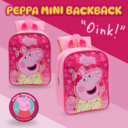 Peppa Pig Kids Backpack Preschool Bag Toddlers Girls Mini Nursery Rucksack - Ages 1-3 years - Pink - My Little Legends
