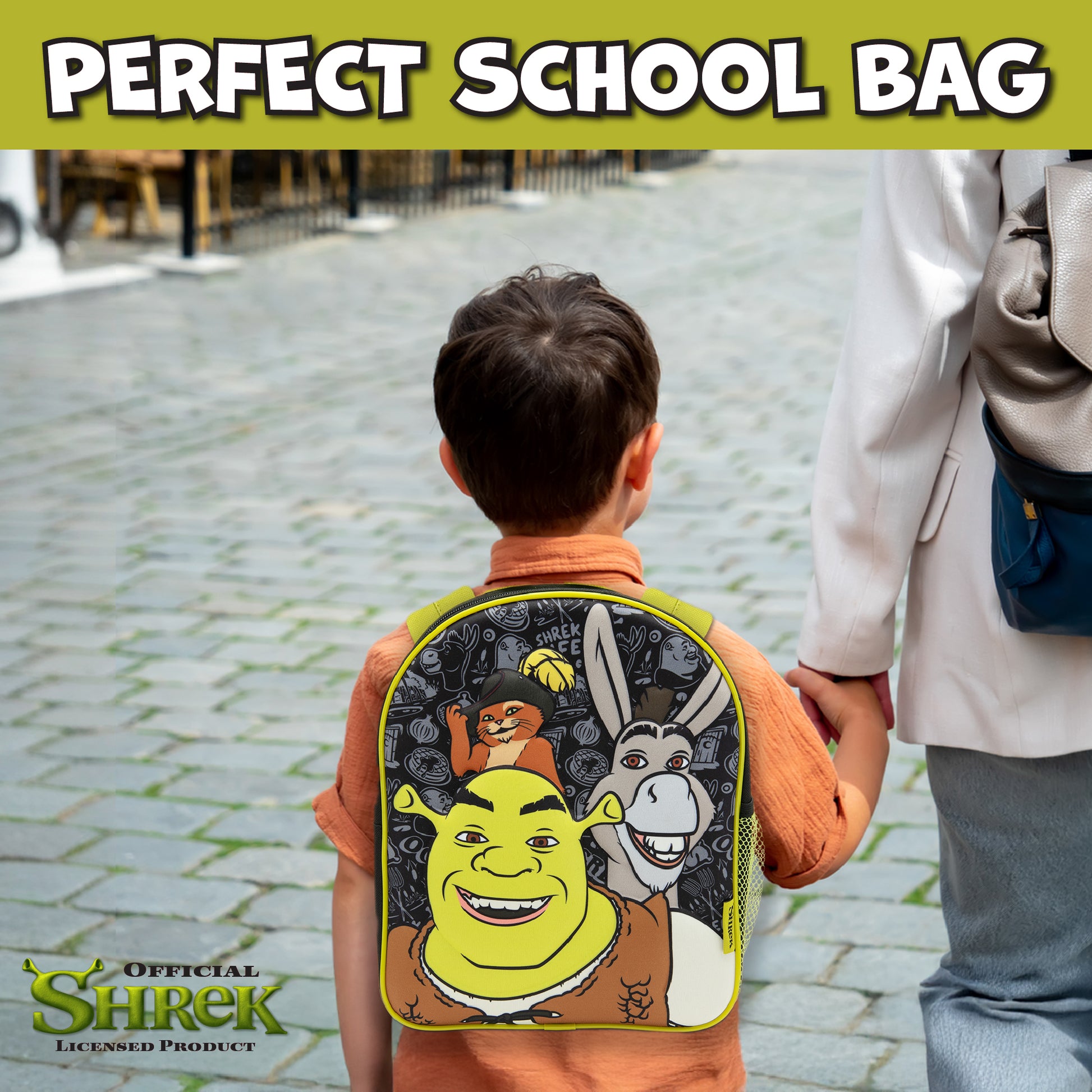 Shrek Kids Backpack 3D Childrens School Bag Boys & Girls Rucksack Donkey & Puss In Boots - My Little Legends