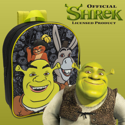 Shrek Kids Backpack 3D Childrens School Bag Boys & Girls Rucksack Donkey & Puss In Boots - My Little Legends