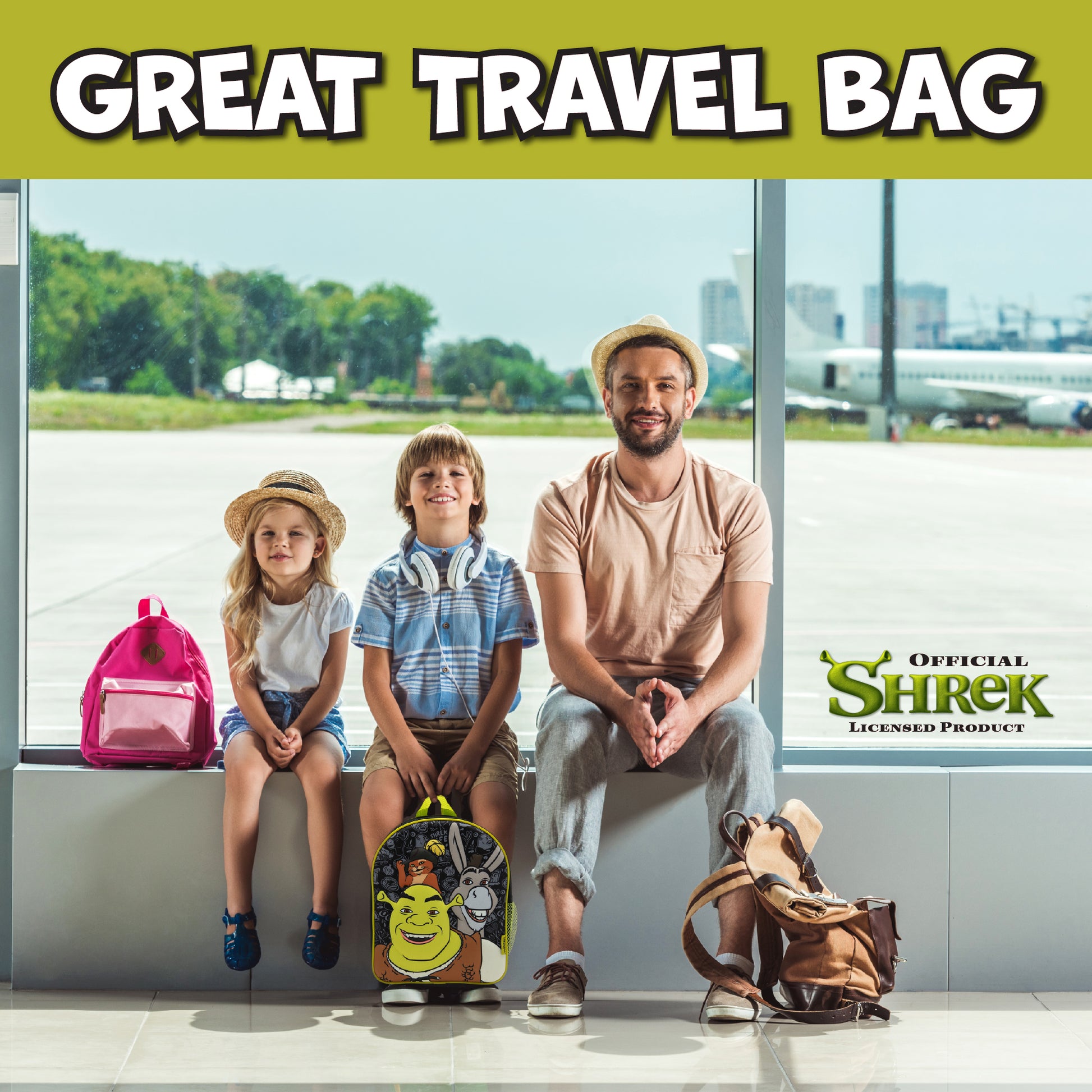 Shrek Kids Backpack 3D Childrens School Bag Boys & Girls Rucksack Donkey & Puss In Boots - My Little Legends