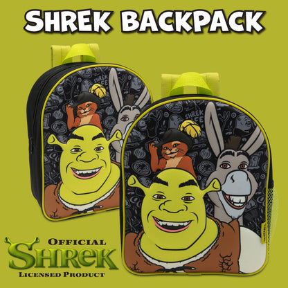 Shrek Kids Backpack 3D Childrens School Bag Boys & Girls Rucksack Donkey & Puss In Boots - My Little Legends