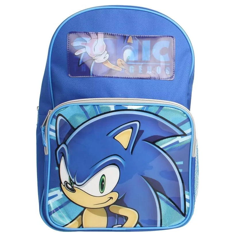 Sonic The Hedgehog Explosion Lenticular Backpack for School Large Travel Holiday Kids Bag Gift for Boys Girls, Blue - My Little Legends