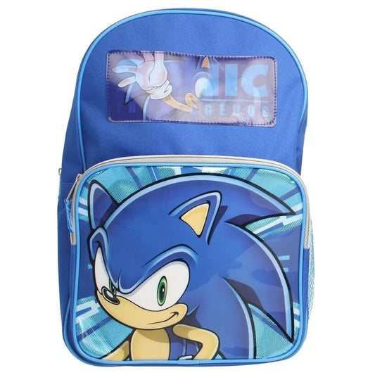 Sonic The Hedgehog Explosion Lenticular Backpack for School Large Travel Holiday Kids Bag Gift for Boys Girls, Blue - My Little Legends