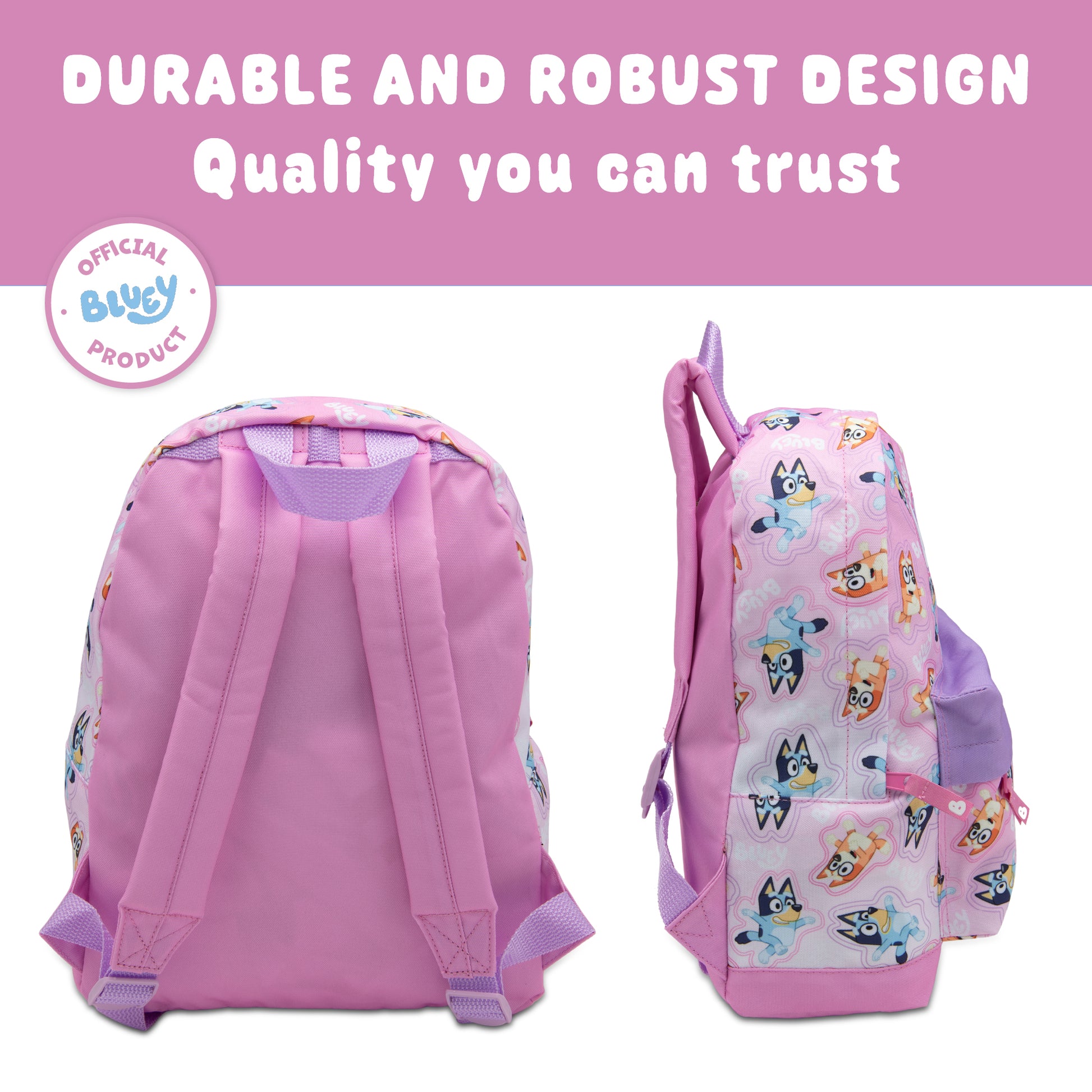 Bluey & Bingo Kids Backpack Preschool Childrens Bag Boys & Girls Nursery Rucksack With Front Pocket - My Little Legends