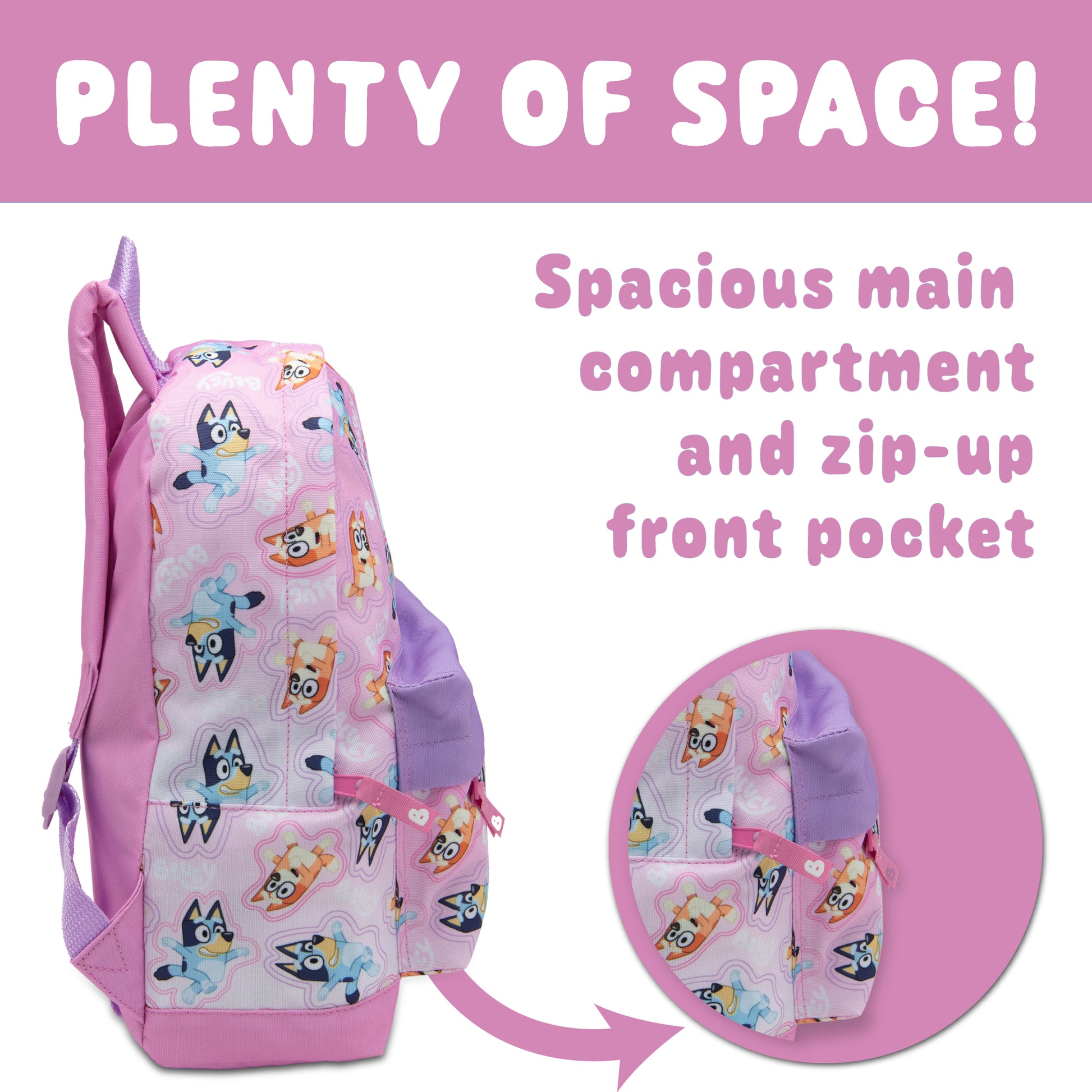Bluey & Bingo Kids Backpack Preschool Childrens Bag Boys & Girls Nursery Rucksack With Front Pocket - My Little Legends