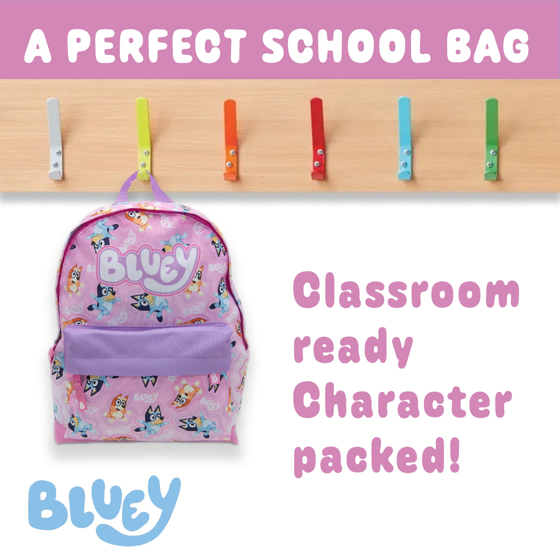 Bluey & Bingo Kids Backpack Preschool Childrens Bag Boys & Girls Nursery Rucksack With Front Pocket - My Little Legends